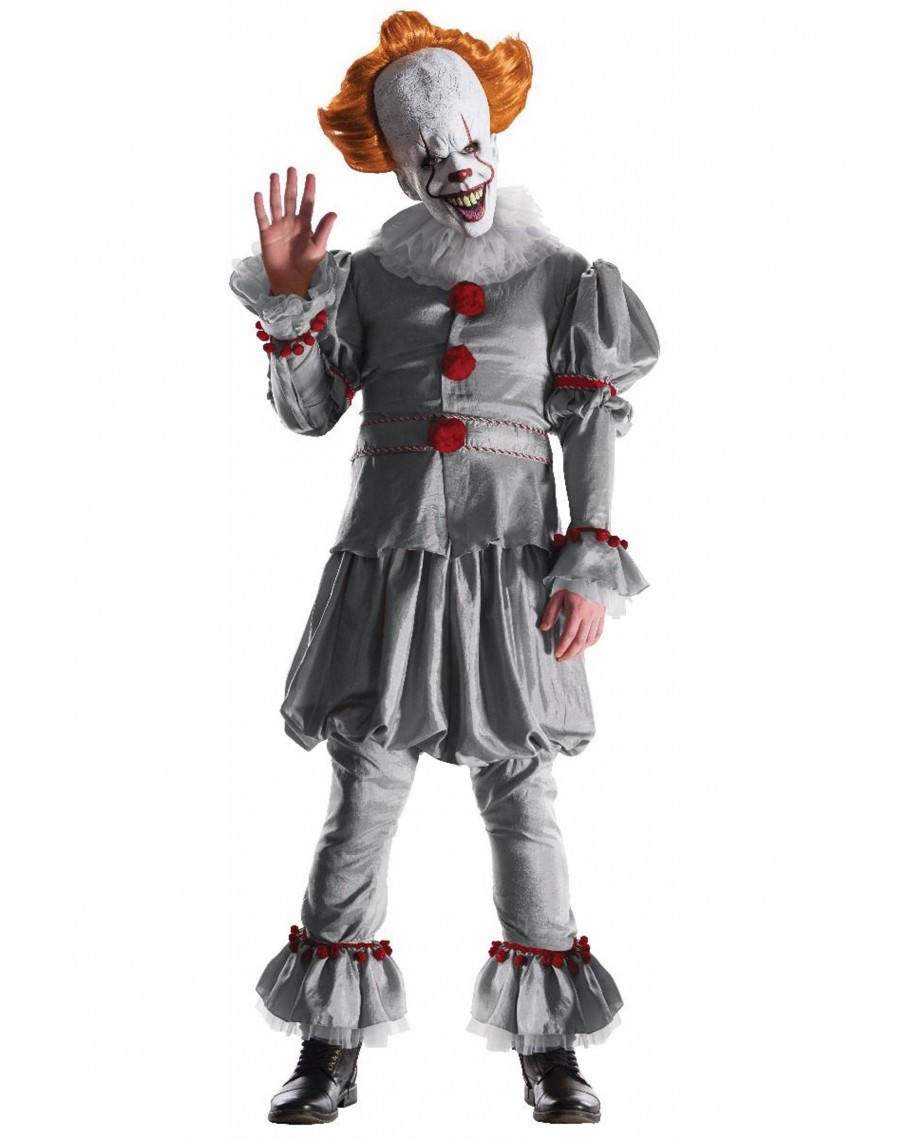 Costume Clown It Pennywise Halloween Fancy Dress Mens